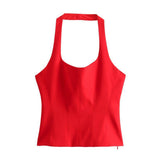 Summer New Slimming Women's Short-Skinned Waistcoat Women's Back-To-Back