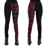 Women Plaid Pants High Waist Gothic Punk Pant Spring Summer Streetwear Woman Fashion Zipper Y2k Long Bottoms Pants