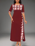 Large Number Of 2025 New Dress Burst Round Collar Bump Color Sleeve Irregular Long