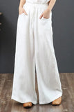 Summer Harem Pant Women's Cotton Linen Pants Casual Loose Trouser Women Cotton Oversize Pockets Wide Leg Flares