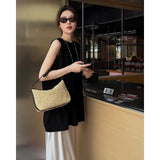 Fashion Collar Sleeveless Vest Loose Dress Sweet Sweet Folded Skirt