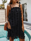 Sleeveless Slip Midi Dress Woman Casual Bow Lace Up Summer Dress Women Backless Beach Bohemian Robe Sexy Party