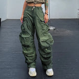 Toloer 2024 New Three-Dimensional Pocket Design Sense Hot Girl Style Do Old Design Sense Jeans Wide Leg Pants-Outfit