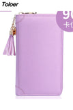 Women Credit ID Card Holder Case Extendable Business Bank Cards Bag Wallet Coin Purse Carteira Mujer