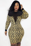 Party Sexy Print Patch Long Bodycon