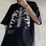 Black Japan T Shirt Loose Summer Oversize T Shirt Women Harajuku Punk Short Sleeves T-shirts Tops Tee Hip Hop T-Shirt for