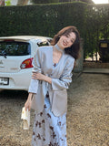 Xixi 2025 Spring New Temperament Long-Sleeved Small Suit Short Coat Loose Casual Suit