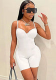 Sexy Sleeveless Solid Straps Skinny