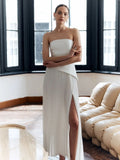 Women's Fashion Sexy Lady Sleeveless Shoulder Solid Color Bfold Mini