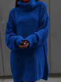 Women Turtleneck Sweaters Casual Loose Solid Thick Long Female Pullover Tops 2022 Winter Soft Warm Knitwear