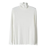 Women Multicolor Gray Brief High Elastic SlimT-shirt New Turtleneck Long Sleeve Fashion Tide Spring Autumn 2023