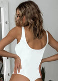 Sexy U-neck Sleeveless Solid Backless