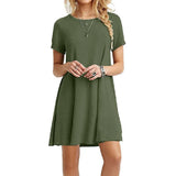 Casual Solid Womans Mini Dress Loose Simple Long Sleeve Autumn Leisure Short A-line Spring Short New 2020 Ladies
