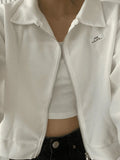Cropped Zip-Up Jacket-Outfit