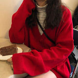 Sweaters Women Cardigan V-Neck Long Sleeve Fashion Loose Breathable Casual Knitting Female 7 Colors Autumn Comfortable