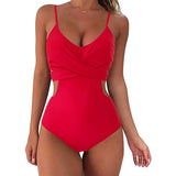 New One Piece Swimsuit Women Plus Size Swimwear Female Cross Swimsuit Monokini Bather Bathing Suits Summer Beach Wear
