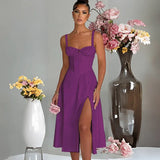 Spring And Summer New Fashion Leisure Tie To Repair The Fork With High-End Dress