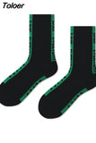 Harajuku Men Socks Funny Colorful Cartoon Dot Striped Sokken Casual Japanese Style Street Skateboard Calcetines