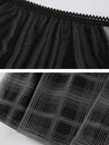 Checkered Swing Mini Dress-Outfit