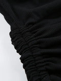 vintage knitted sweater with lacing and long