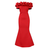 Women's Dress 2025 Summer Collar Sexy Fishtail Dress African