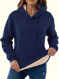 Wish Autumn And Winter Fashion Women's Clothing Warm Pocket Hoodie Coat