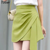 Women Asymmetrical Solid Leisure Simple Summer Hot Sale Baggy Empire Holiday Mini Mujer College Clothes Party