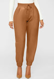 High Waist PU Leather