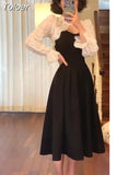 Spring Summer 2023 Korean Style Retro Lace Cardigan Slim Dress Two-piece Sets Women Elegant Fashion Female