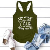Letter Print Sleeveless T