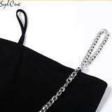 Europe And The United States Show Same Chic Niche Designer Models Generation-Weary Rhinestone Sling Dress Female