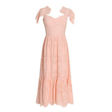 Casual Solid Dress For Women Slash Neck Short Sleeve High Waist Cut Out Minimalist Midi Dresses Female Summer