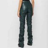 Fashion Tight Long Leather Trousers Personality