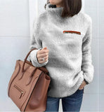 Jumper Fleece Sweater Ladies Fashion Tops Zip Winter Sweaters Long Sleeve Pullovers Sweater Pull Femme Sudadera
