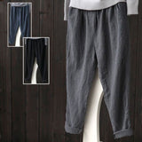 Women's Art And Art Van Cotton Linen Women's Trousers New Loose Thin Casual Linen Halon Pants Solid