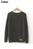 Philosophy Feminina Autumn Winter Harajuku Women Sweater women Pullovers Casual Split Korean Knitwear plus size