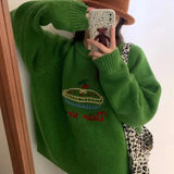 Fruit Cake Jacquard Knit Pullover-Outfit