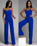 Fashion Tube Top Long Jumpsuit Women Elegant Temperament Tube Top Wide-leg Jumpsuit Women 703-0-Outfit
