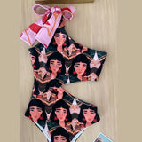 Piece Swimsuit 2021 Sexy Swimwear Women Swimsuit Push Up Bathing Suits Beachwear Lace Up Monokini