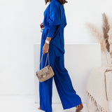 Women's New Trendy Loose Shirt Broad-Legged Fashion Suit Women's Two