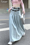 Denim Skirt for Women 2023 Faldas Mujer De Moda High Waist A-line Jupe Vintage Fashion Casual Saia Korean Y2k