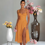Spring And Summer New Fashion Leisure Tie To Repair The Fork With High-End Dress