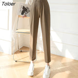 Fashion Female Pants Spring Straight Black White Khaki Trousers Suits Formal Casual S-XL New Women's Pants