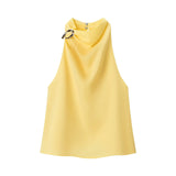 Homemade New Women's Clothing Smocoat With Seam-Cloaught Hanging Collar Blouse 8919