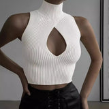Spring And Summer Explosion Women's Sleeveless Hollow Repair Body Weaving Small