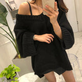 Maxi Female Sweater Women Winter Pullover Knitting Overszie Long Sleeve Girls Tops Loose Sweaters Knitted Outerwear Thick