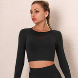 Women Gym Sets Female Sport Leggings Gym suits Wear Running Clothes Fitness Sport Workout Suit Long Sleeve Shirts