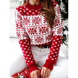 2025 New Wish Sweater Women's Christmas Snowflake Long-Sleeved Bottom Needle