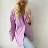 PUWD Casual Woman Pink Oversized Cotton Jackets 2021 Spring Fashion Ladies Soft Loose Outwear Female Sweet Cool StreetWear