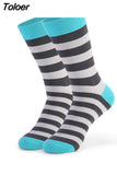 Men's Funny Happy Socks Fine Paragraph Pattern Argyle Color stripeTube Geometric Funny Combed Cotton